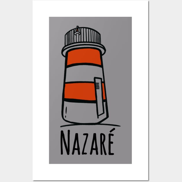 Nazare faro big waves big turfing travel travelling Portugal Wall Art by Tropical Blood